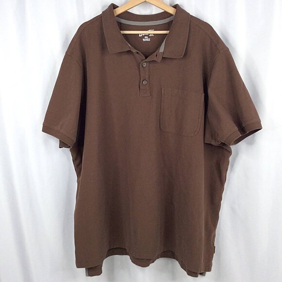 Duluth Trading Co. Heavy Duty Cotton Polo Shirt Mens Size 3XL Relaxed Fit Brown - Picture 1 of 4